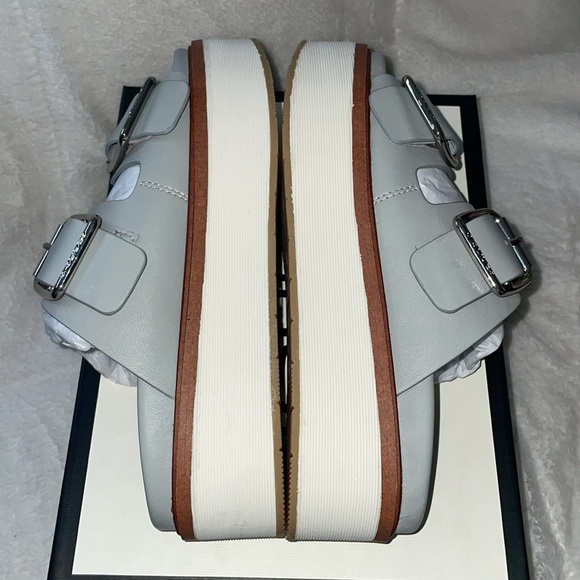 NWT J/SLIDES BOWIE Grey Leather Sandal - Picture 13 of 15